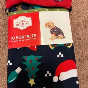 Holiday Time christmas Pet Outfit pajamas XL
